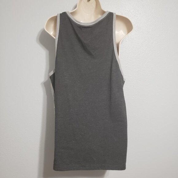 Calvin Klein Shirt Tank Top Side Spellout Men's Large Gray Unisex Sleeveless - Picture 9 of 11